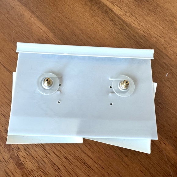 Vintage Enamel Square Star Earrings - Picture 6 of 6